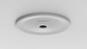 H5a Fisheye Camera, In Ceiling Mount (side 3 4 View Installed)