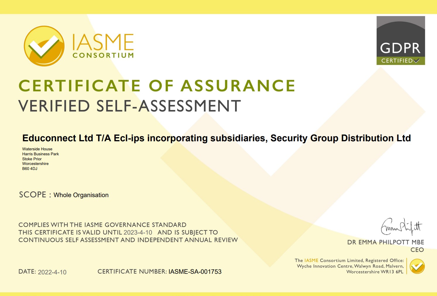 IASME Standard shows commitment to data protection